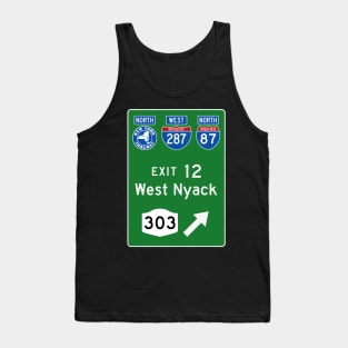 New York Northbound Thruway Exit 12: West Nyack NY Route 303 Tank Top